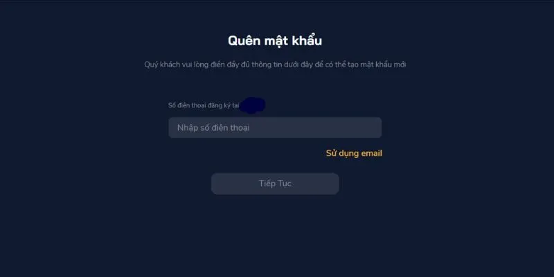 Làm thế nào khi quên mật khẩu 77BET? Hướng dẫn lấy lại mật khẩu 3 quen mat khau 77bet 8